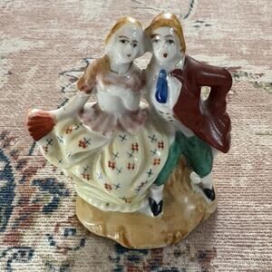 Vintage Porcelain Figurine Victorian Style Couple Made in Occupied Japan